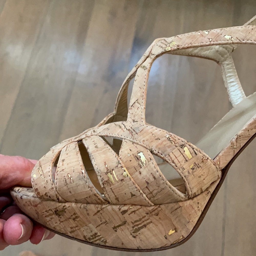 Stuart Weitzman Cork High Heels- Size 9 - Picture 13 of 16